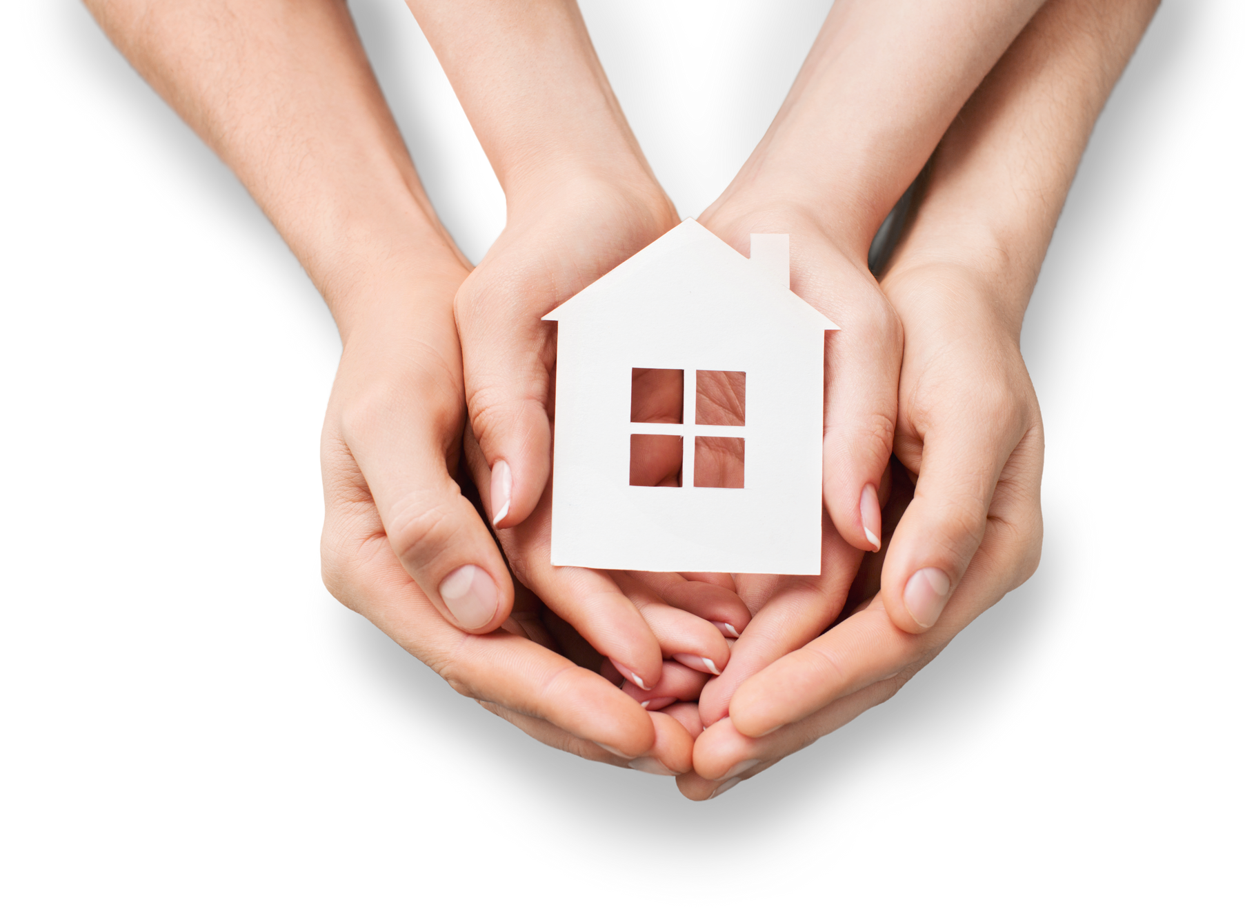 Hands Holding House Model 