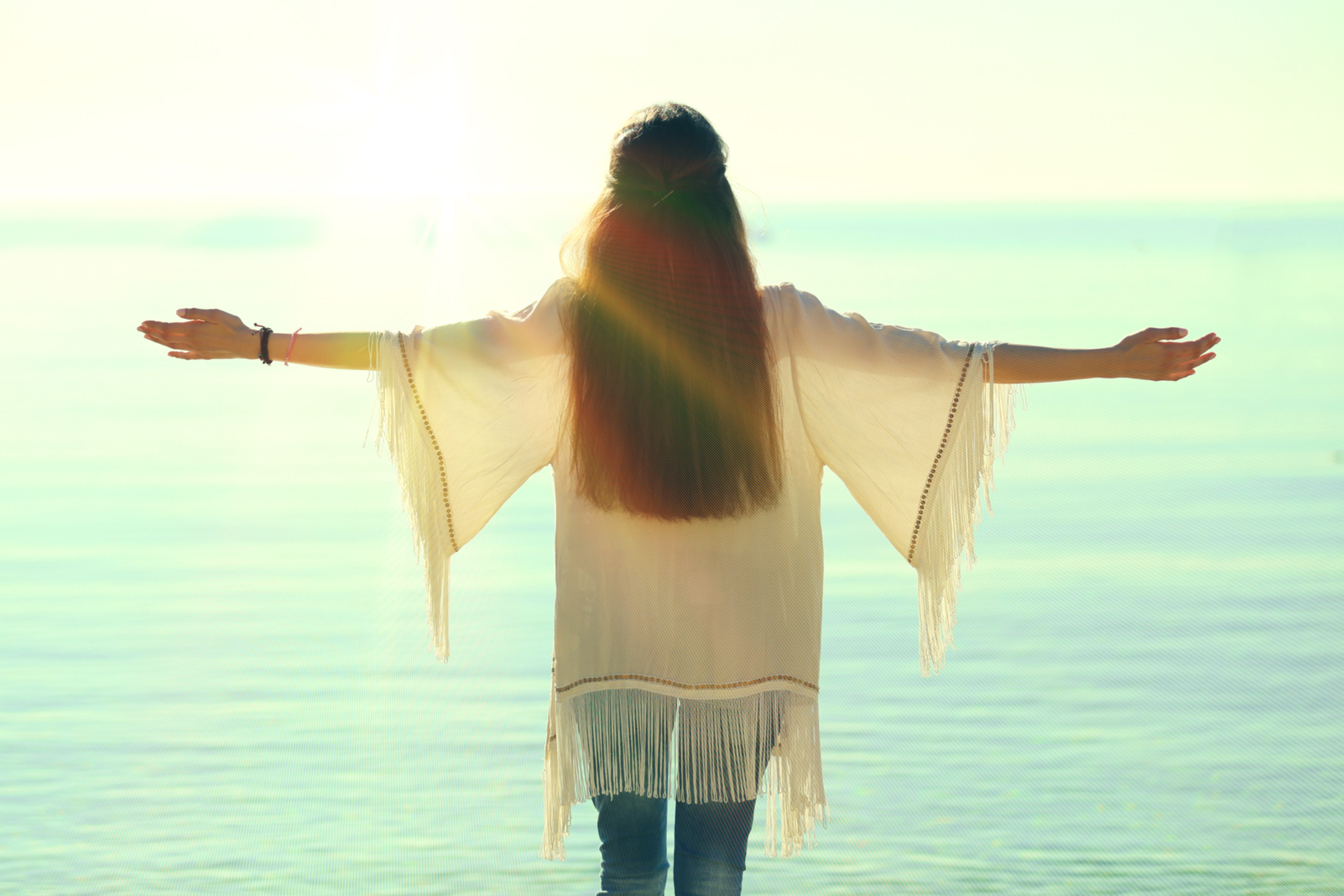 Embracing sunshine