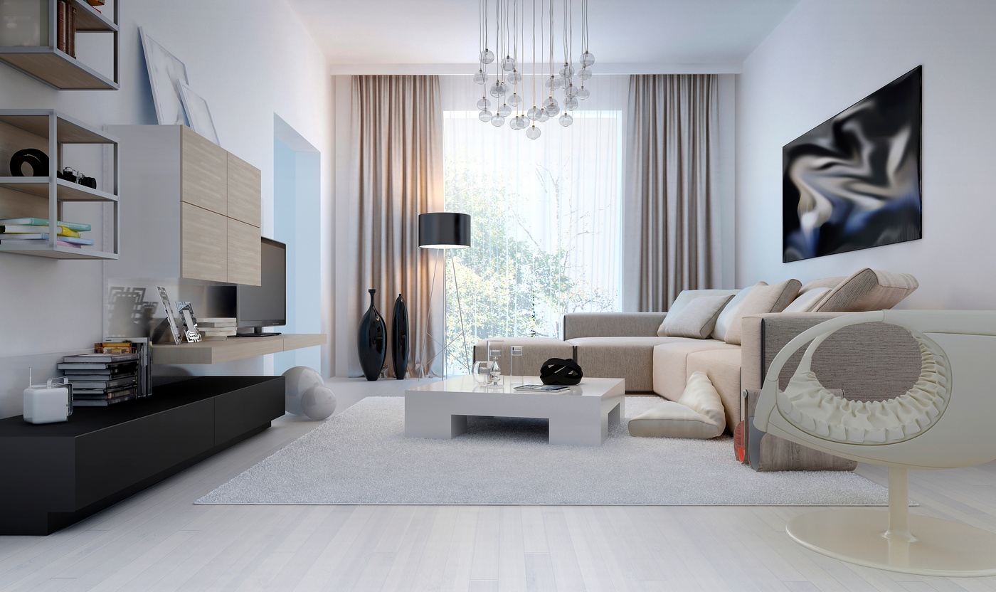 Modern interior living room